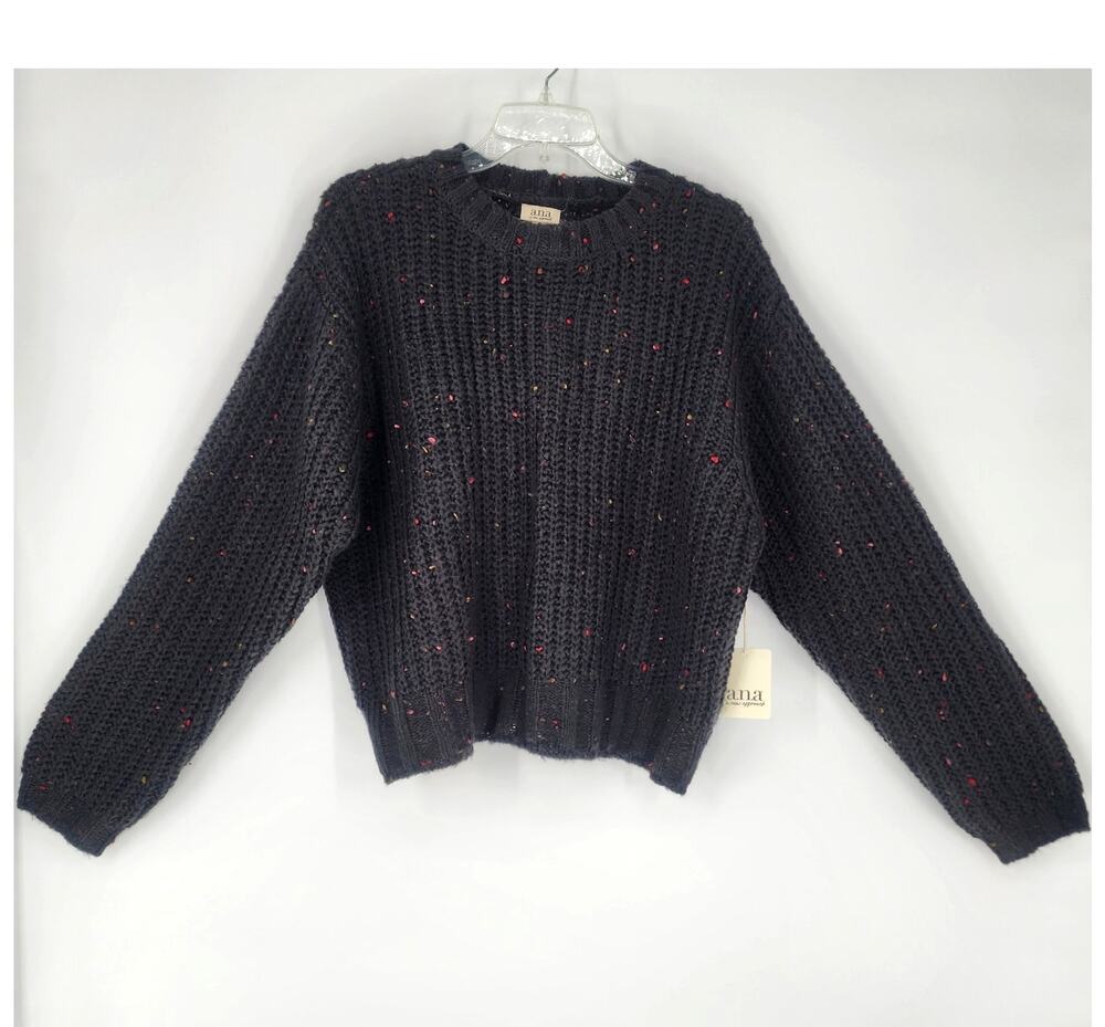a.n.a A New Approach Speckled Knit Sweater Gray Women’s Large